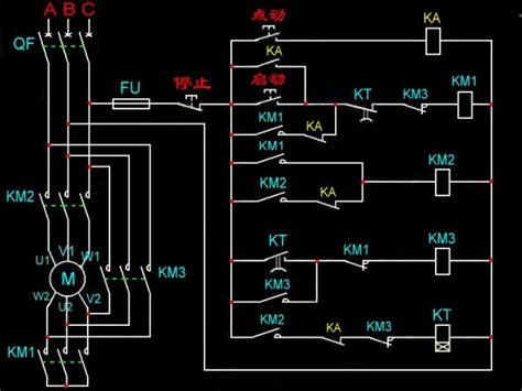 电动机星三角启动电路图,星三角降压启动电路图